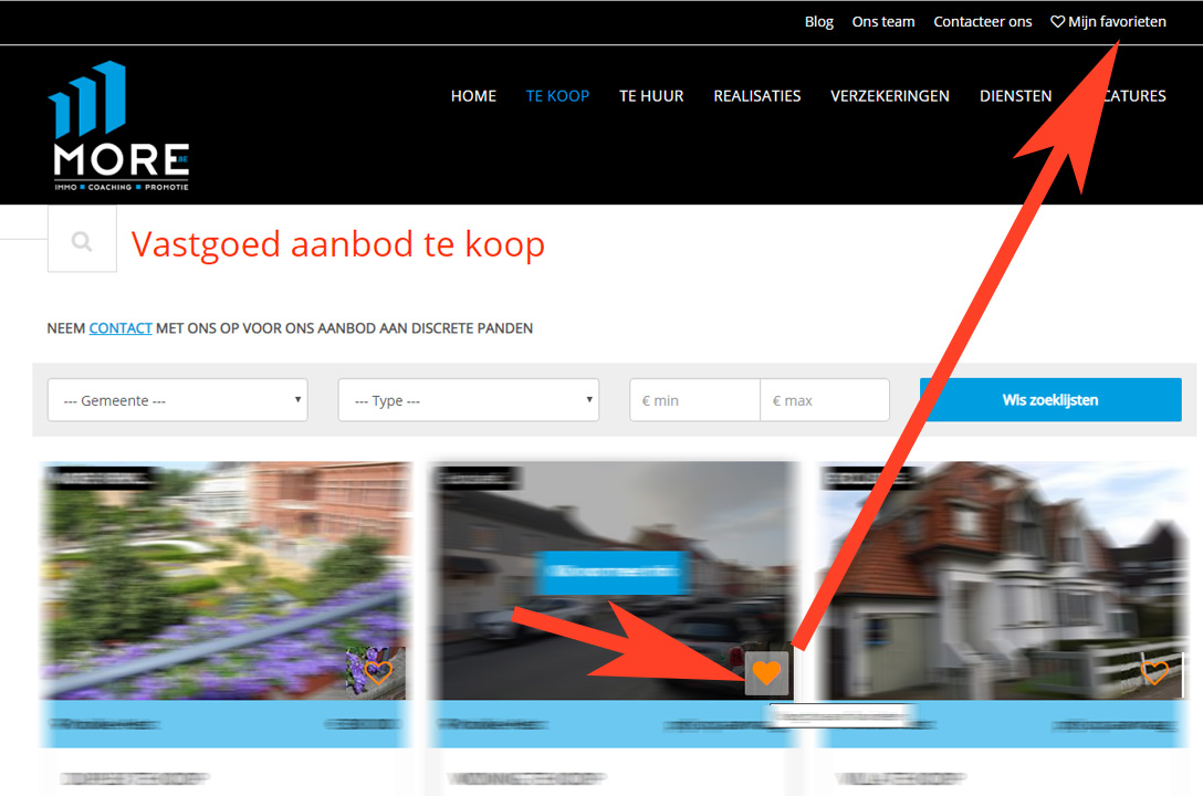 hoe je favoriet vastgoed opslaan